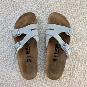 Birkenstock Yao Balance 37 Mineral Grey Nubuck Sandals